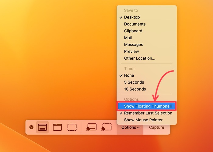 Screenshots Floating Thumbnail Unchecked 1