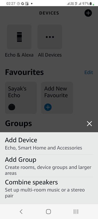 Enable Your Echo Speaker by adding a device to your Alexa App 