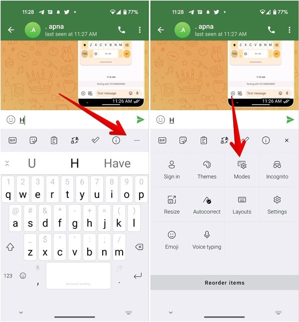 Swiftkey Modes
