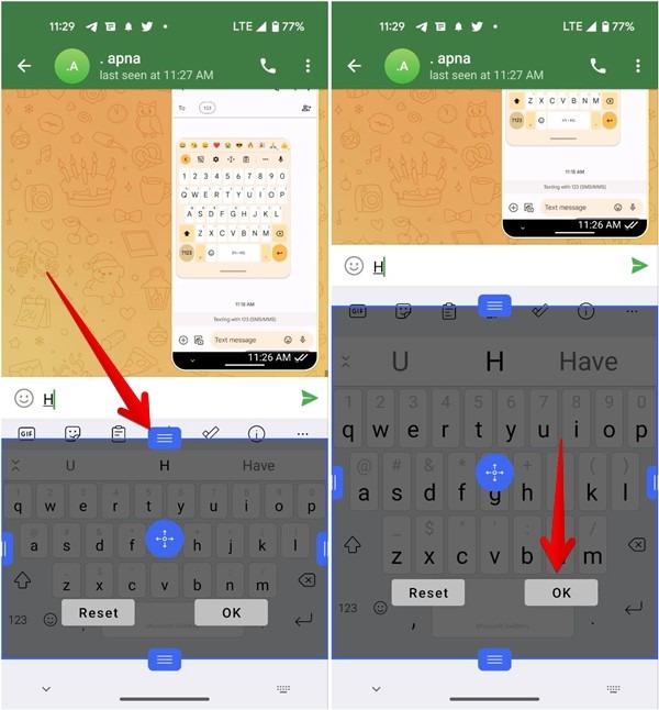 Swiftkey Resize Height