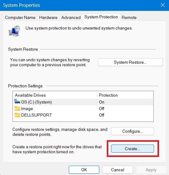 System Restore Windows Create A Restore Point System Protection