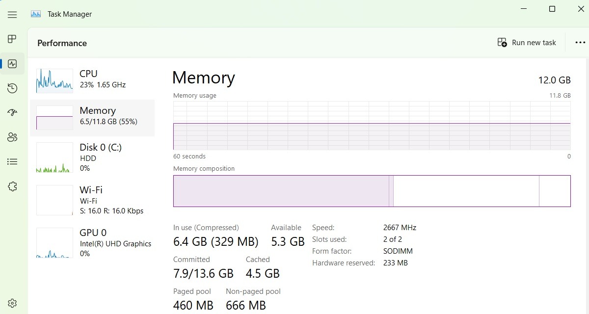 CPU and Memory consumption while Superfetch is running. 