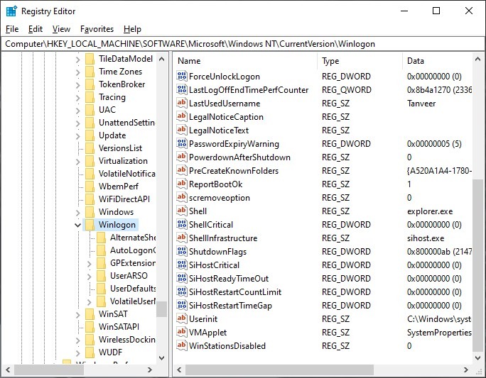 Windows Script Host Registry Userinit