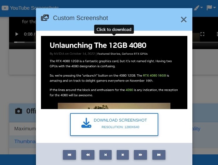 Youtube Video Screenshot Website Download Screenshot