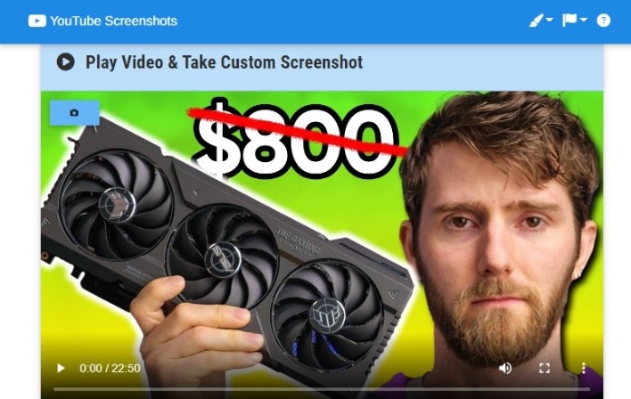 Youtube Video Screenshot Website Select Frame