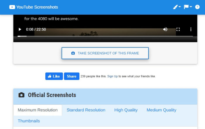 Youtube Video Screenshot Website Take Screenshot
