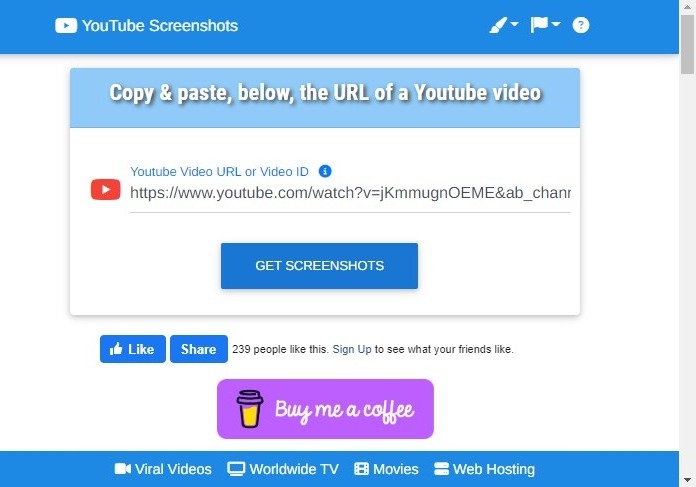 Youtube Video Screenshot Website