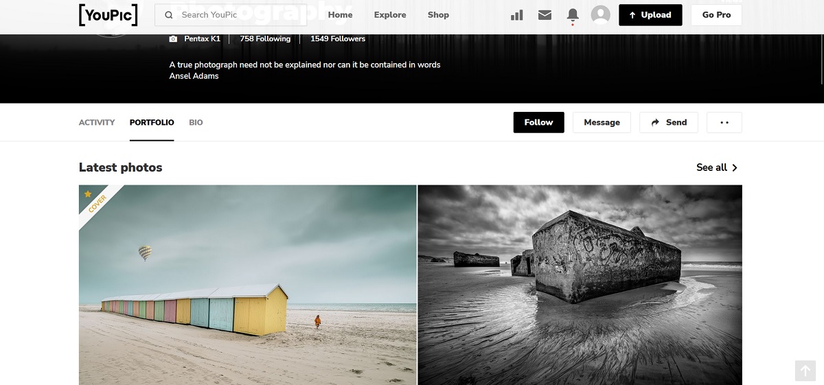 YouPic app interface overview.