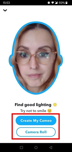 Cameos Selfie Snapchat Selfie View