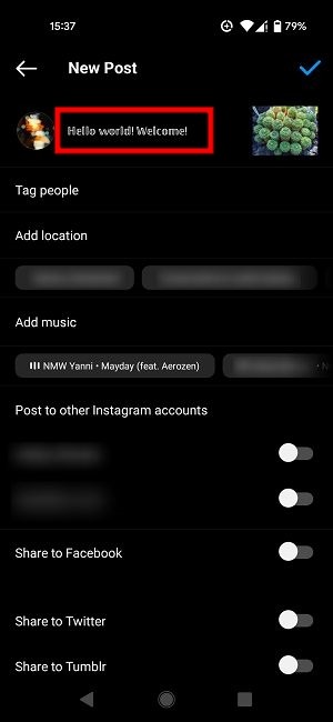 Change Fonts Instagram Custom Text Post