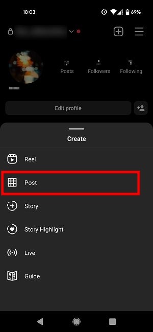 Change Fonts Instagram New Post