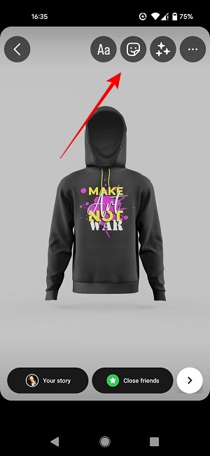 Change Fonts Instagram Sticker