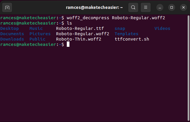 Convert Fonts Ubuntu 14 Simple Woff2 Conversion