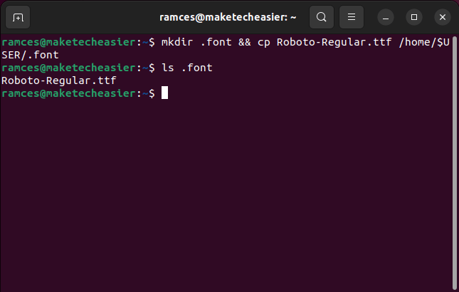 Convert Fonts Ubuntu 17 Create Fonts Directory