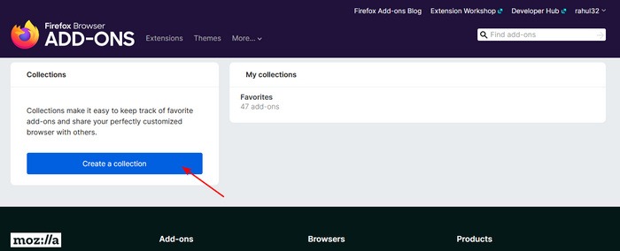 Create A Collection Addon Website