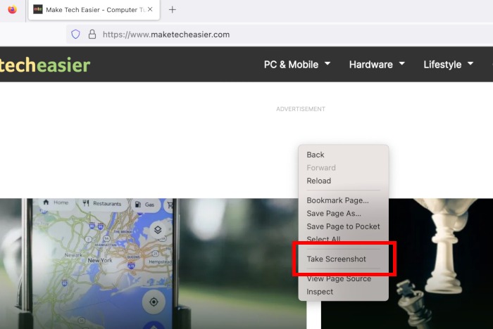 Firefox Right Click Menu Take Screenshot