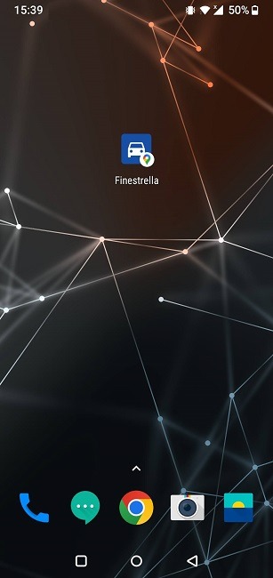 Saved Maps route widget on Android home screen. 