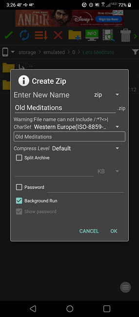 How To Compress And Extract Files On Android 7zip Compress Choose