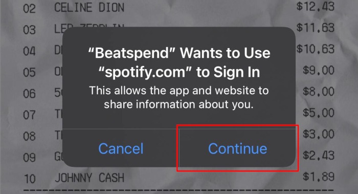 How To Make Beatspend Spotify Receipt Phone Continue Login
