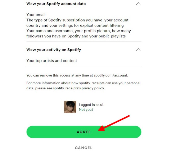 How To Make Receiptify Spotify Receipt Desktop Request Permission