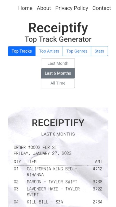 How To Make Receiptify Spotify Receipt Phone Generated Receipt