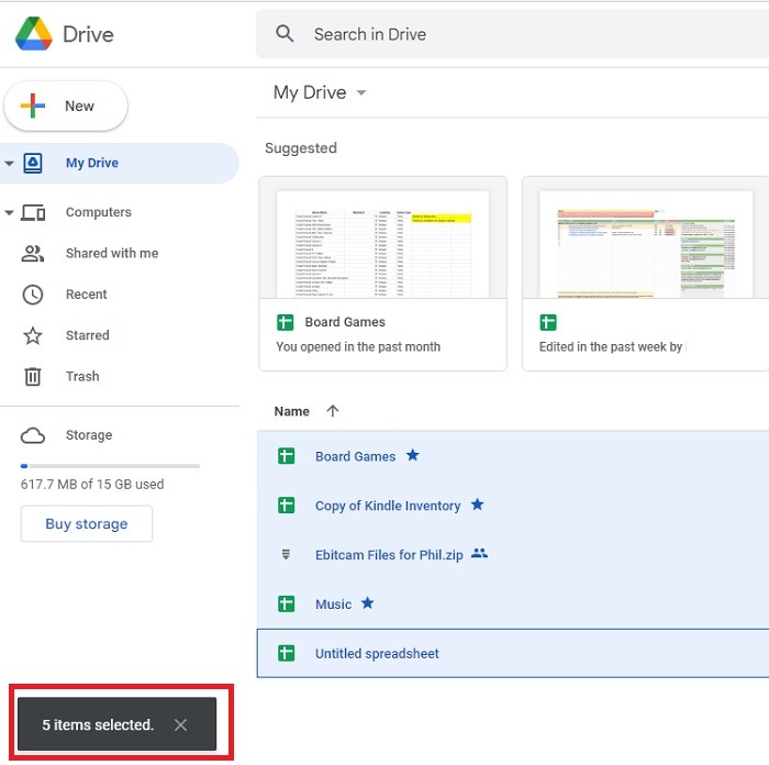How To See The Number Of Files In A Google File Folder Selectall Method