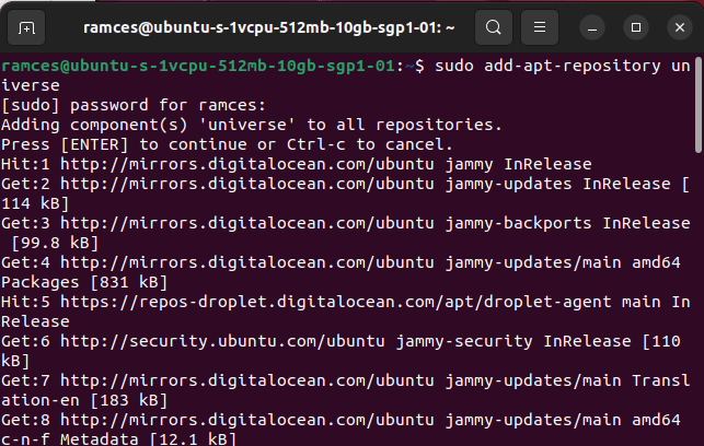 Install Jitsi Linux 04 Include Universe Repo