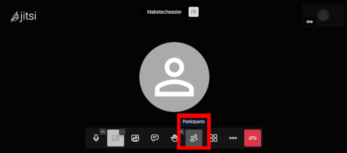 Install Jitsi Linux 32 Click Participants Button