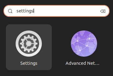 Install Vnc Server Ubuntu 20 Open Settings Menu