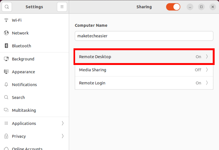 Install Vnc Server Ubuntu 22 Open Remote Desktop Menu