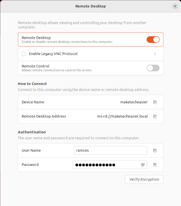 Install Vnc Server Ubuntu 23 Enable Remote Desktop Option