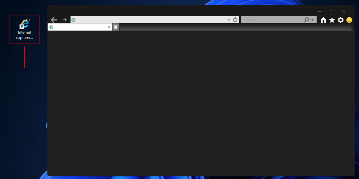 Internet Explorer opening up. 