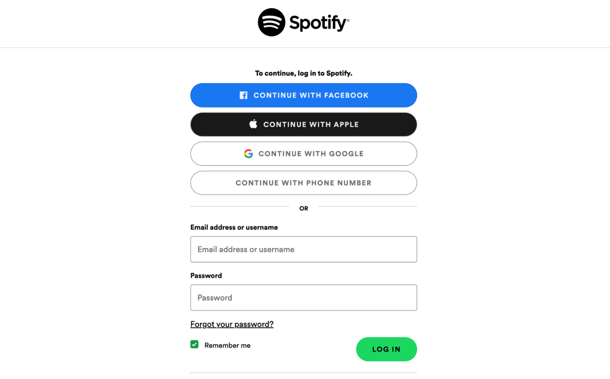 Login To Your Spotify Account