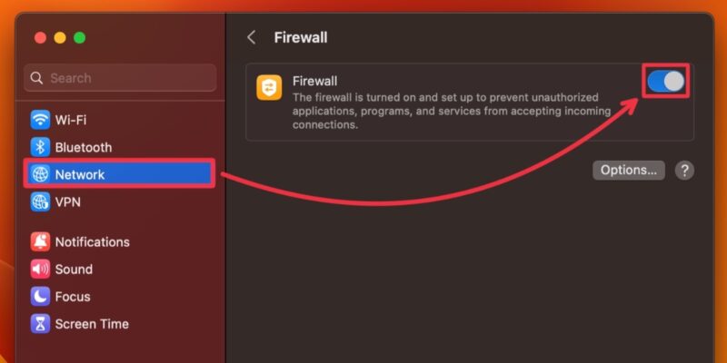 Mac Firewall On Settings