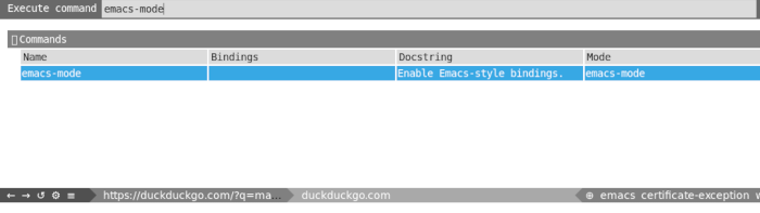 Nyxt Web Browser Linux 17 Enable Emacs Mode 1