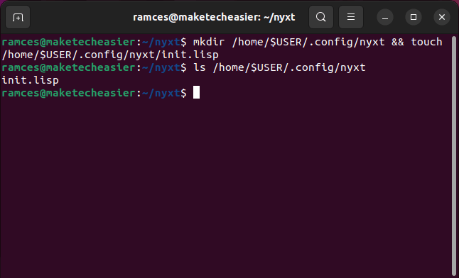 Nyxt Web Browser Linux 19 Create Configuration File 1