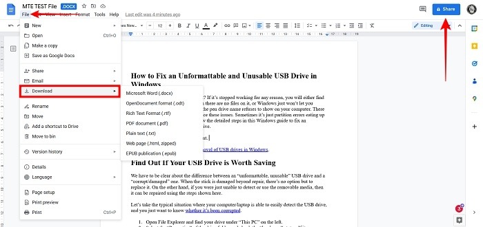 Open Docx No Word Google Docs Download Options