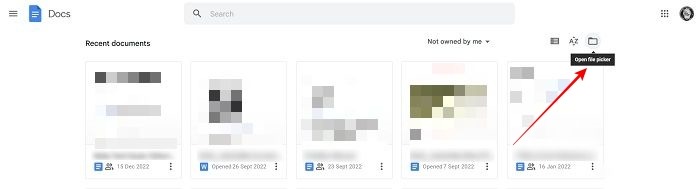 Open Docx No Word Google Docs File Picker