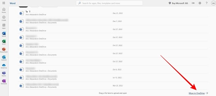 Open Docx No Word More In Onedrive