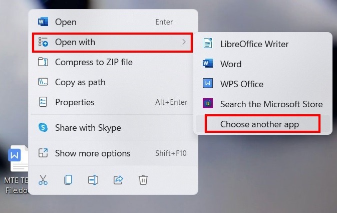 Open Docx No Word Win Open With