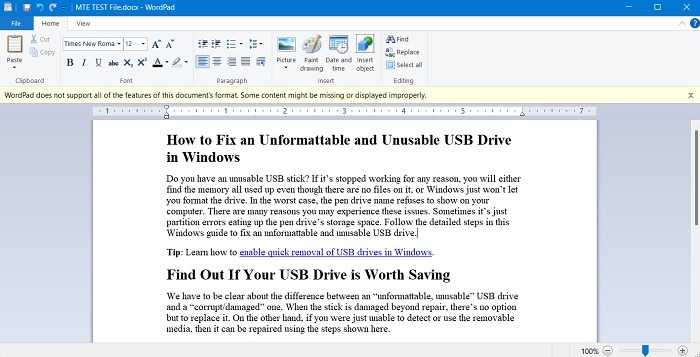 Open Docx No Word Wordpad View
