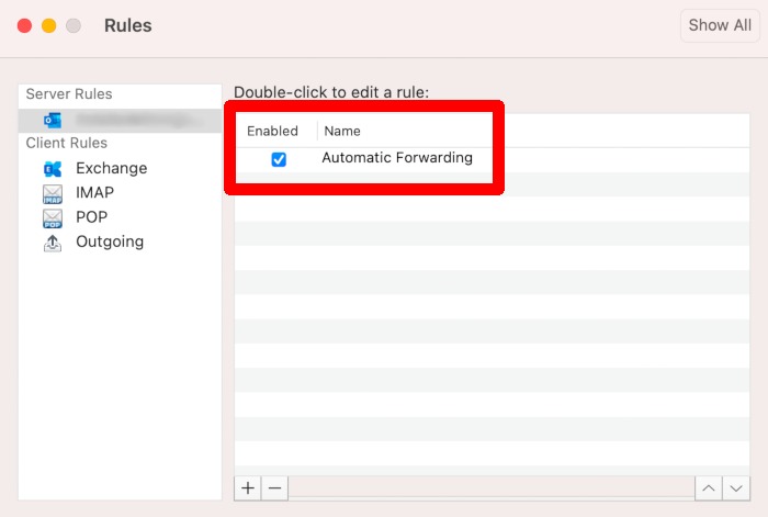 Outlook App Mac New Rule Added