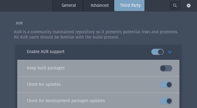 Pamac Enable Aur Support