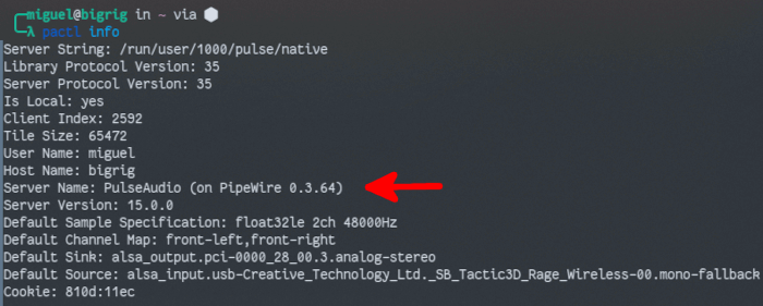 Pipewire Servercheck
