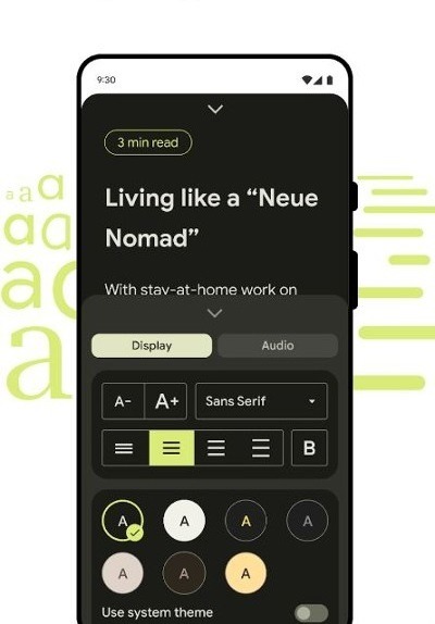 Reading Mode Summary Font