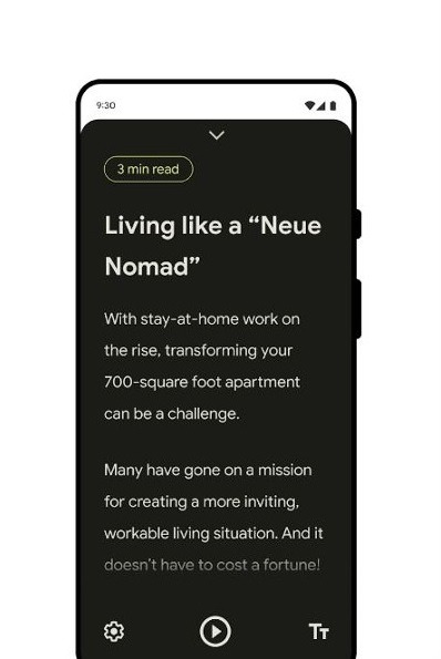 Reading Mode Summary View