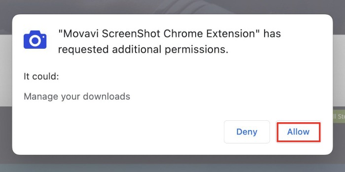 Scrolling Screenshot Movavi Screenshot Allow Access