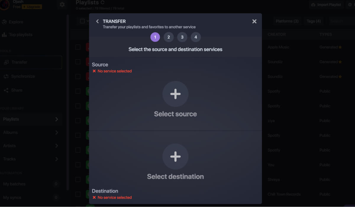 Select Source Transfer Spotify Playlist To Apple Music