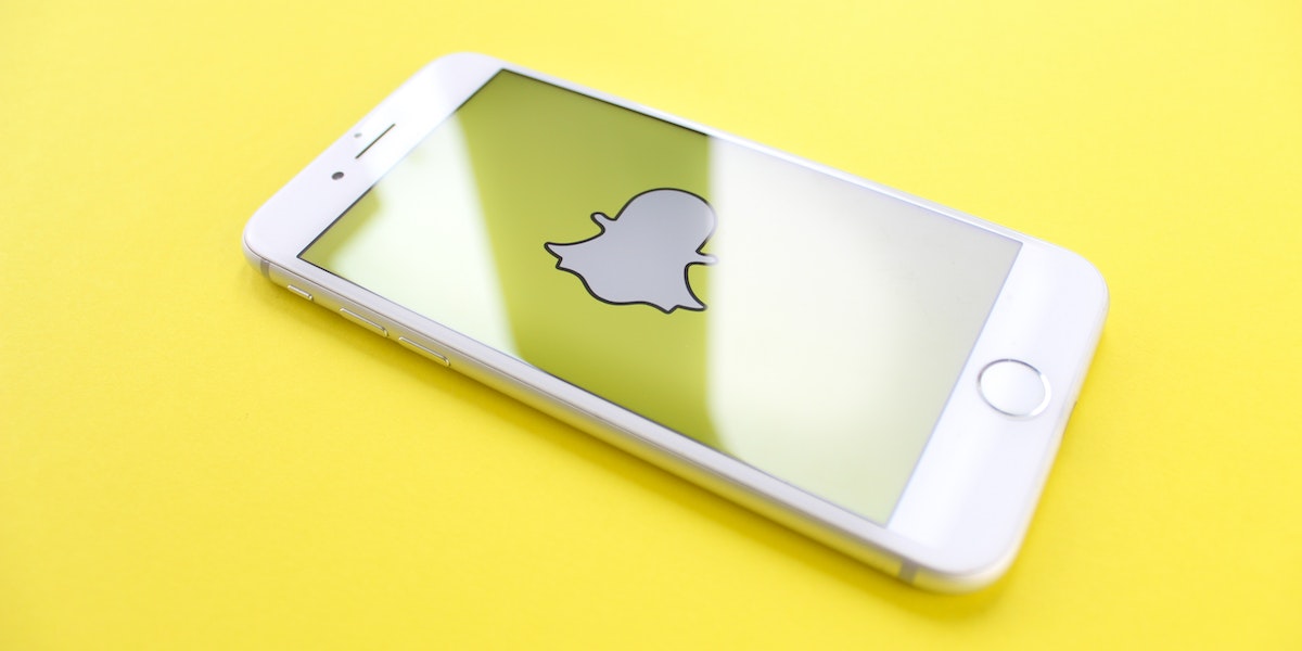 Snapchat logo on iPhone.