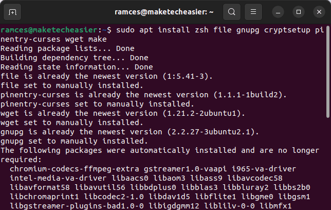 Tomb Encrypt Files 04 Installing Dependencies
